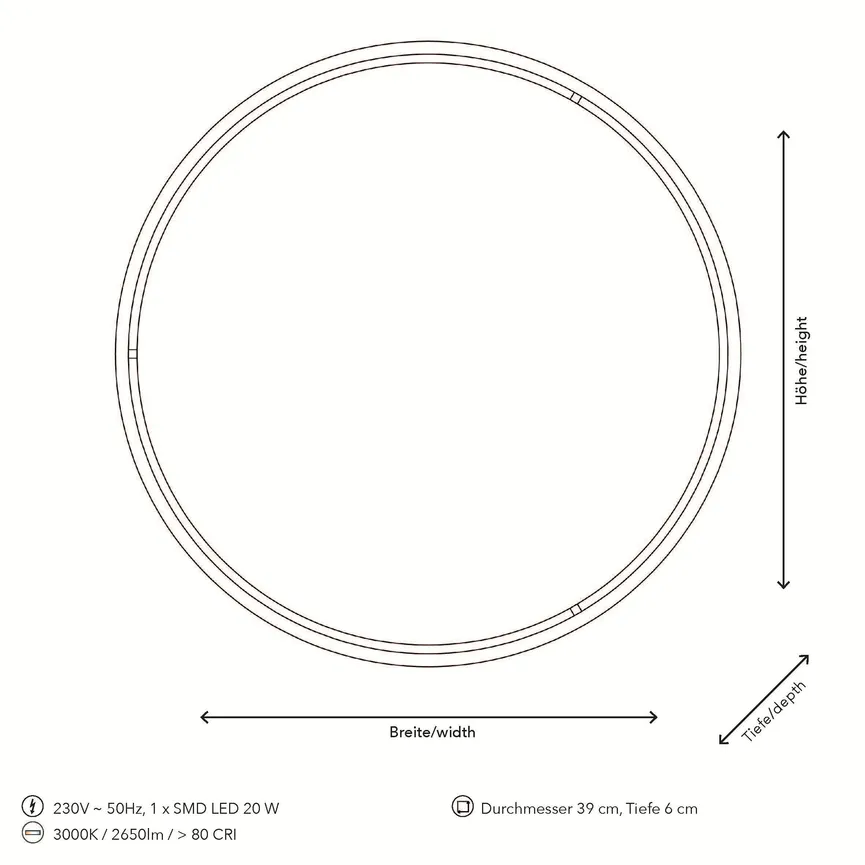 LED-Deckenleuchte "Havana" detail