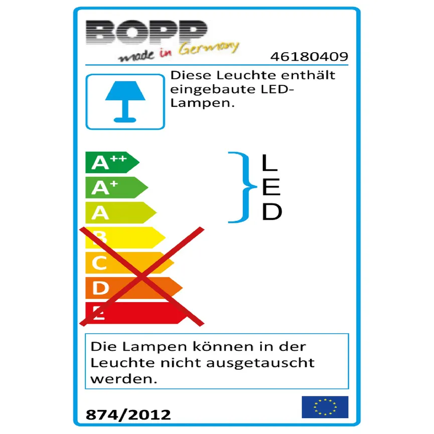 Deckenleuchte "Slight" energielabel