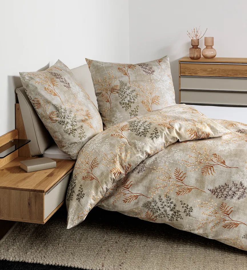 Satin-Bettw.Palermo 135x200 milieu