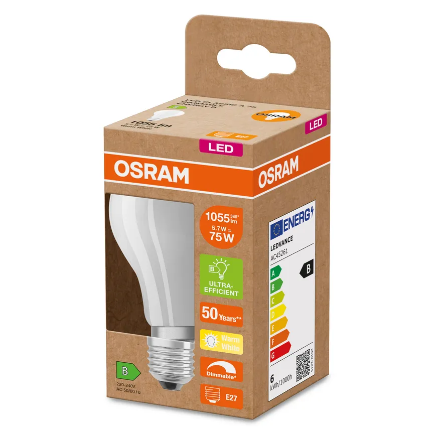 E27/5,7W LED Birne DIM detail