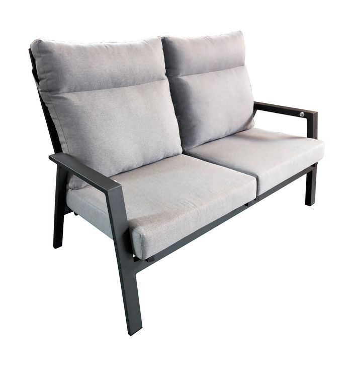 Lounge-Sofa Grau Deluxe Lounge Alu
