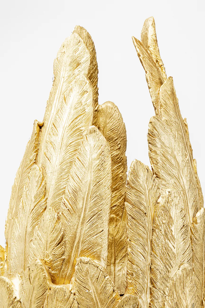 Vase "Feathers" M gold detail