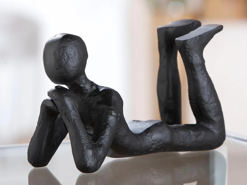 Figur "Thinking" schwarz milieu