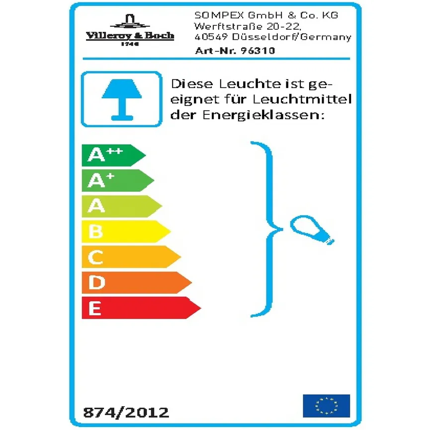 Tischleuchte "Toulouse" energielabel