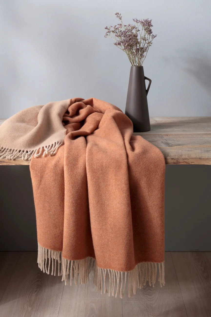 Plaid Cashmere 130 henna-sand milieu