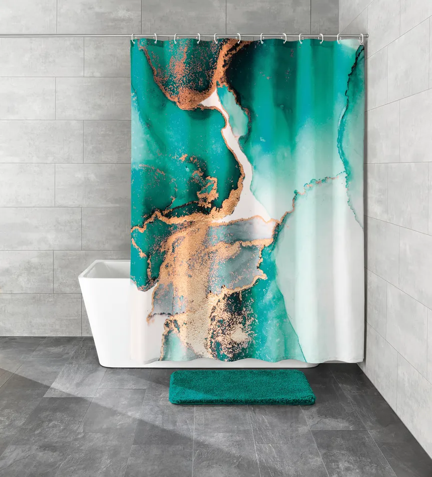 Duschvorhang Teal petrol milieu