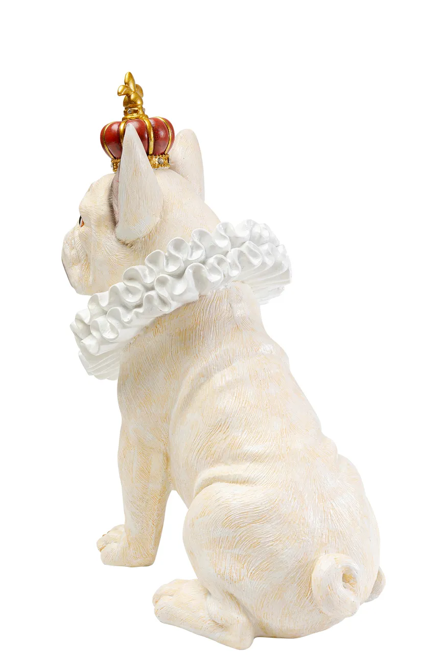 Figur "King Dog" Hund weiß detail