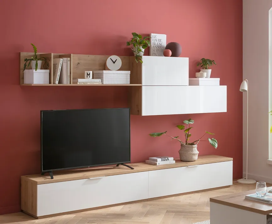 TV-Lowboard mit 2 Klappen detail