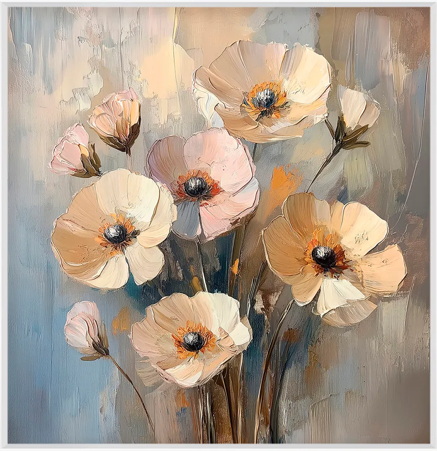 Wandbild "Pastel Flowers" weiß hauptaufnahme