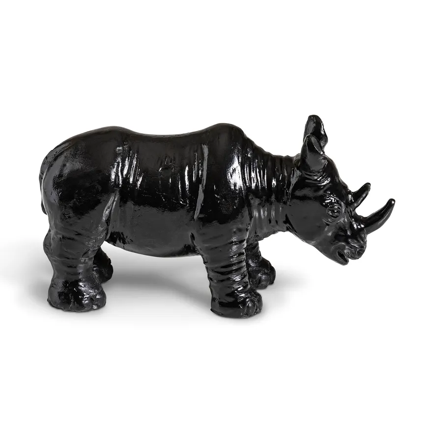 Figur "Nashorn" schwarz detail