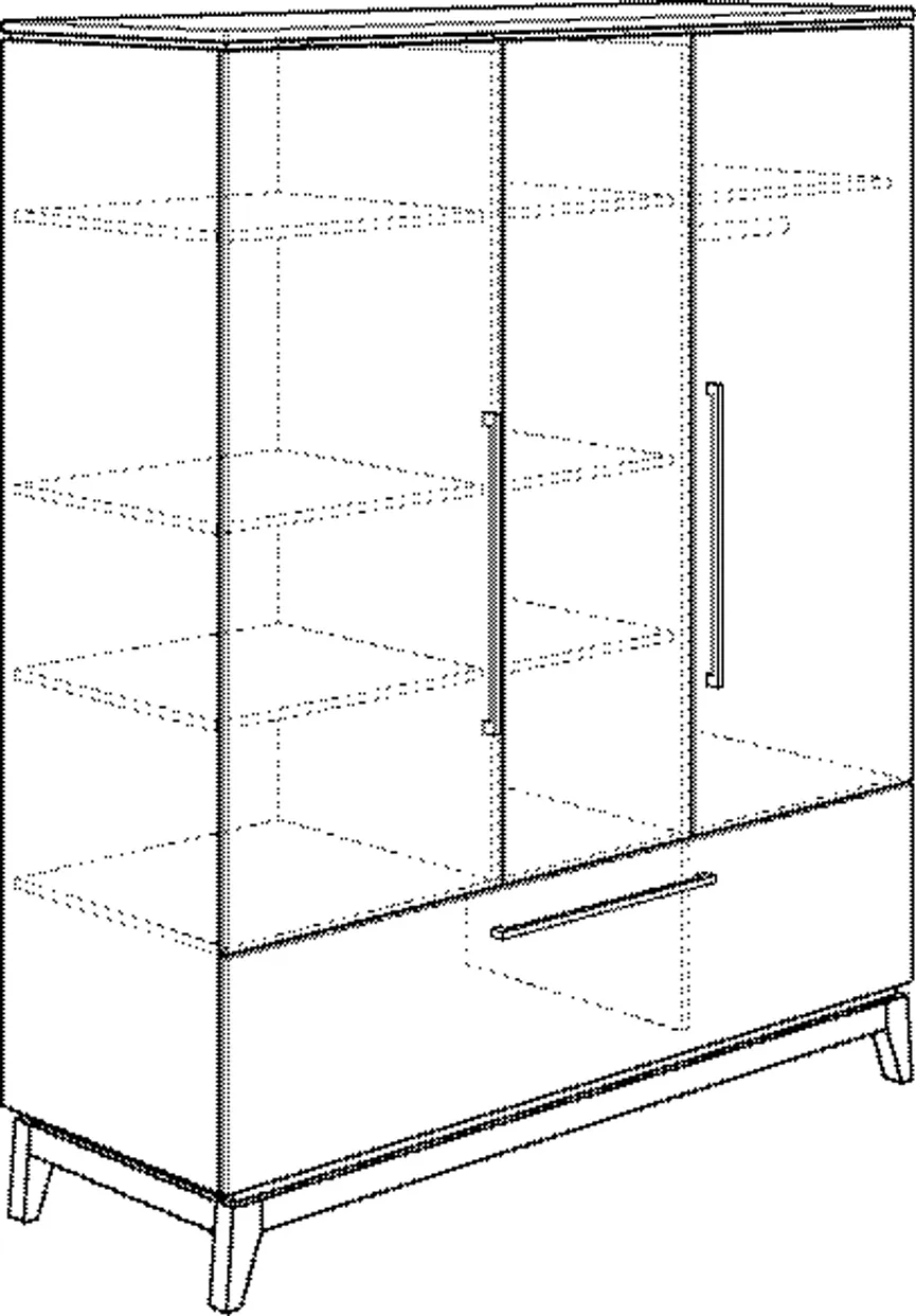 Kleiderschrank 3-trg. detail