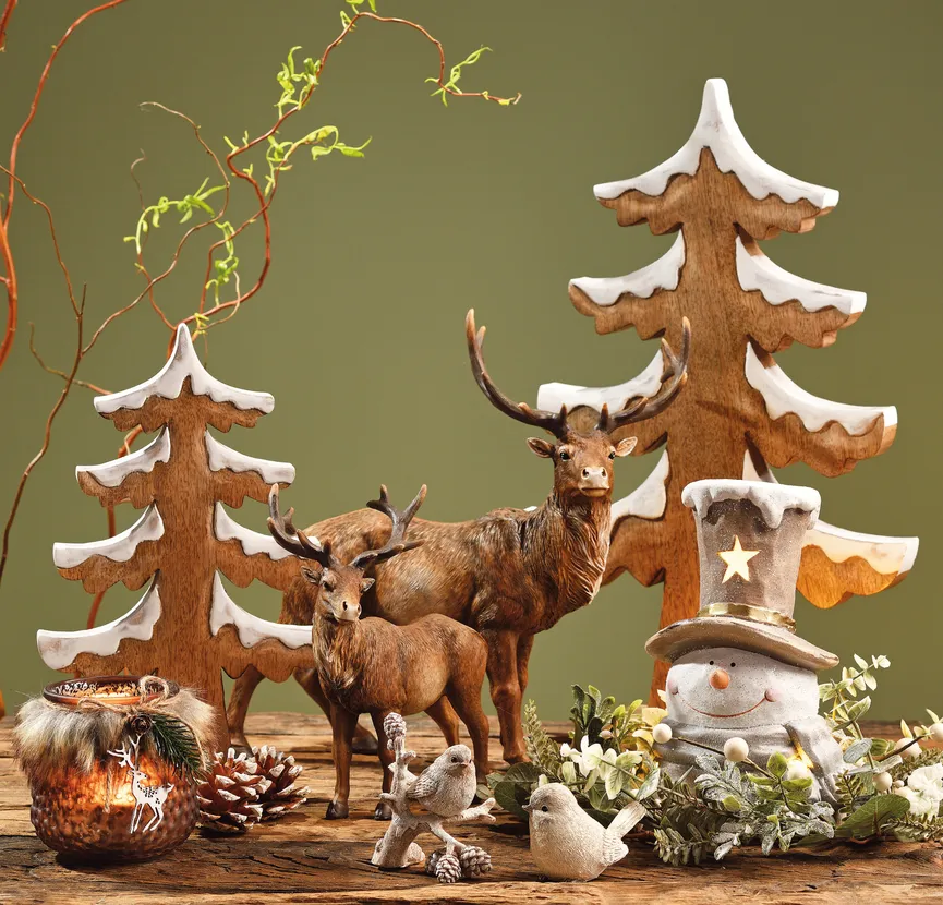Weihnachtskranz grün-weiß milieu