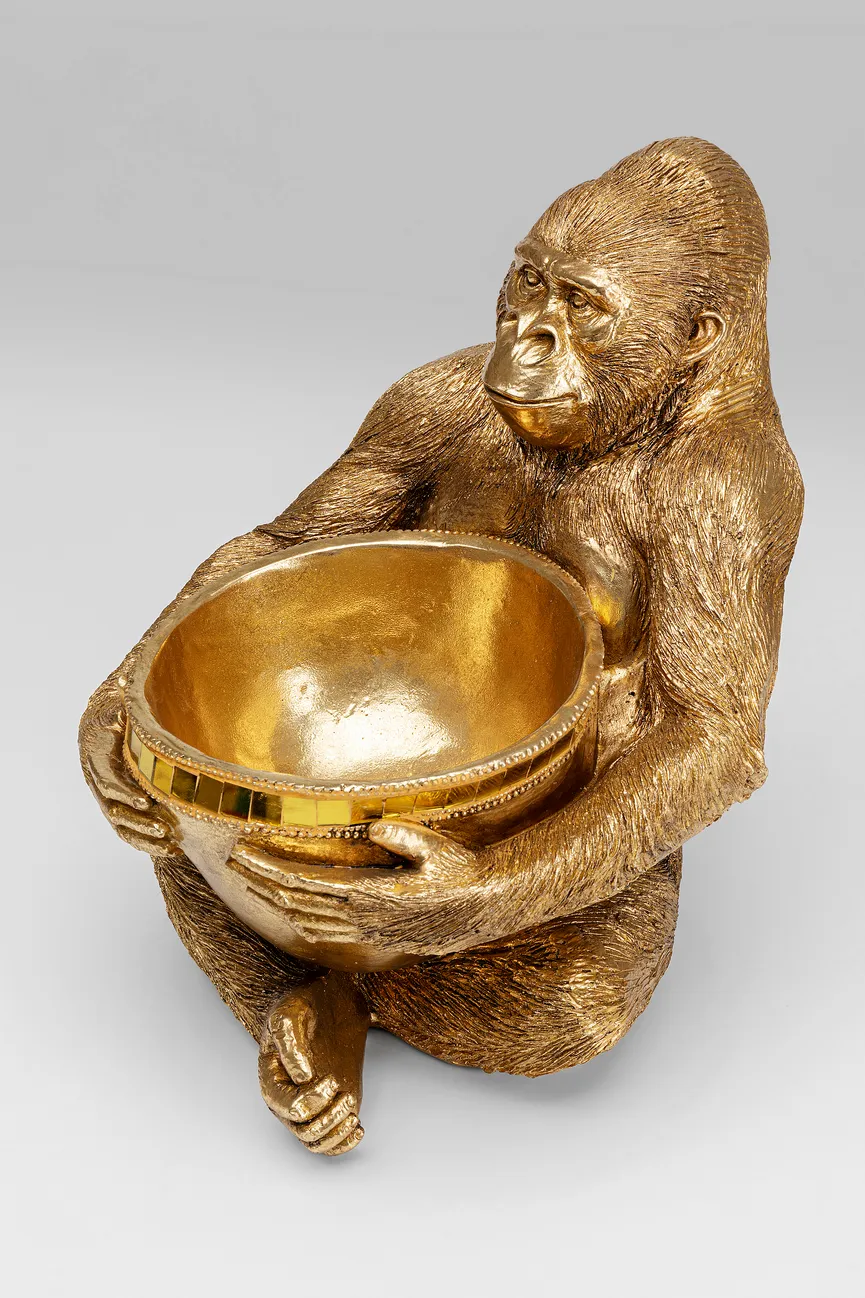 Figur "Gorilla Holding Bowl" detail