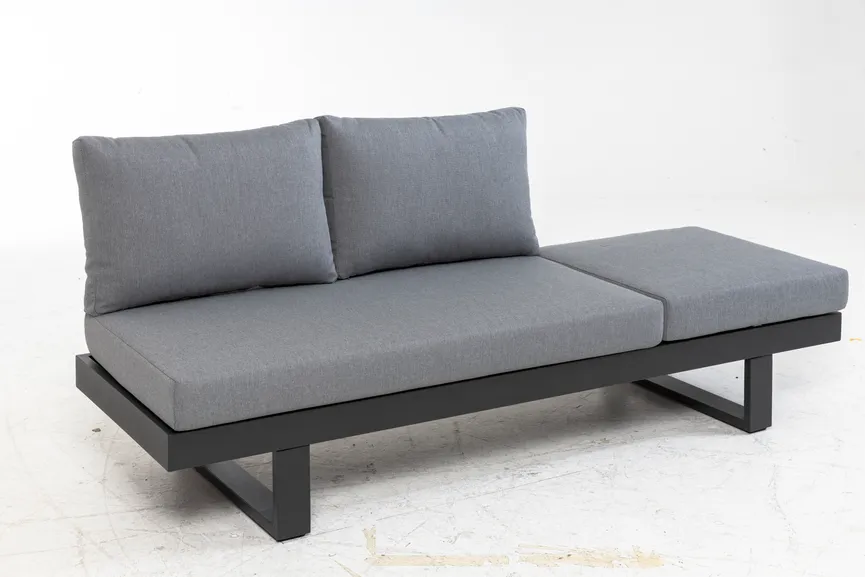 Sofaliege Anthrazit Aluminium funktion