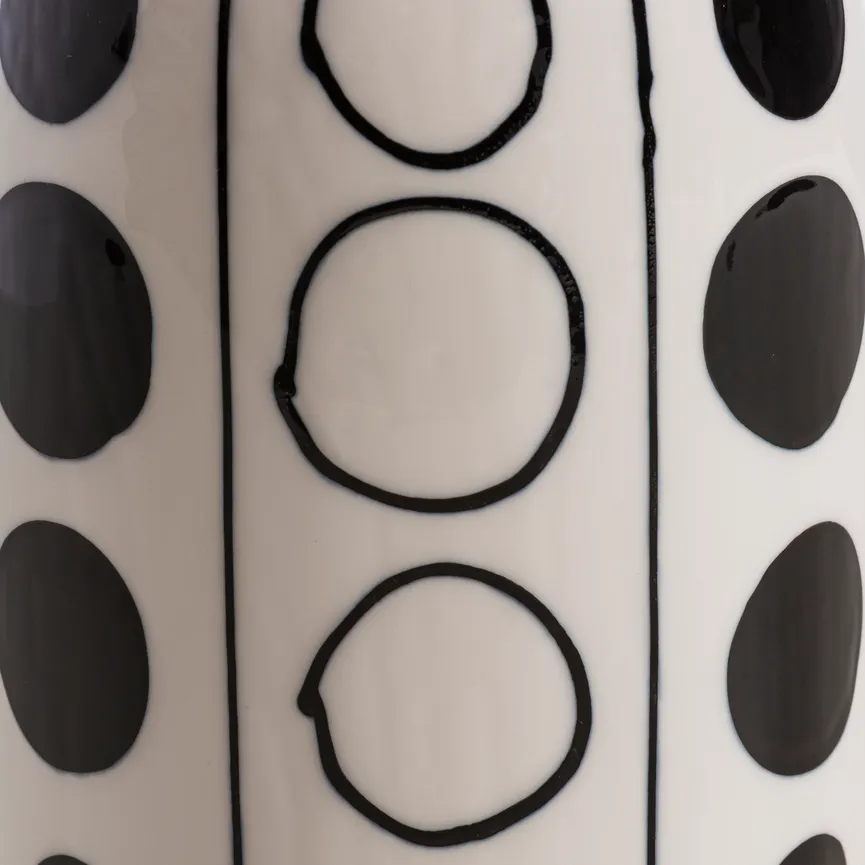 Vase weiß-schwarz material_farbe