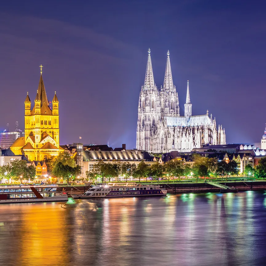 Köln bei Nacht VII 30x30 cm hauptaufnahme