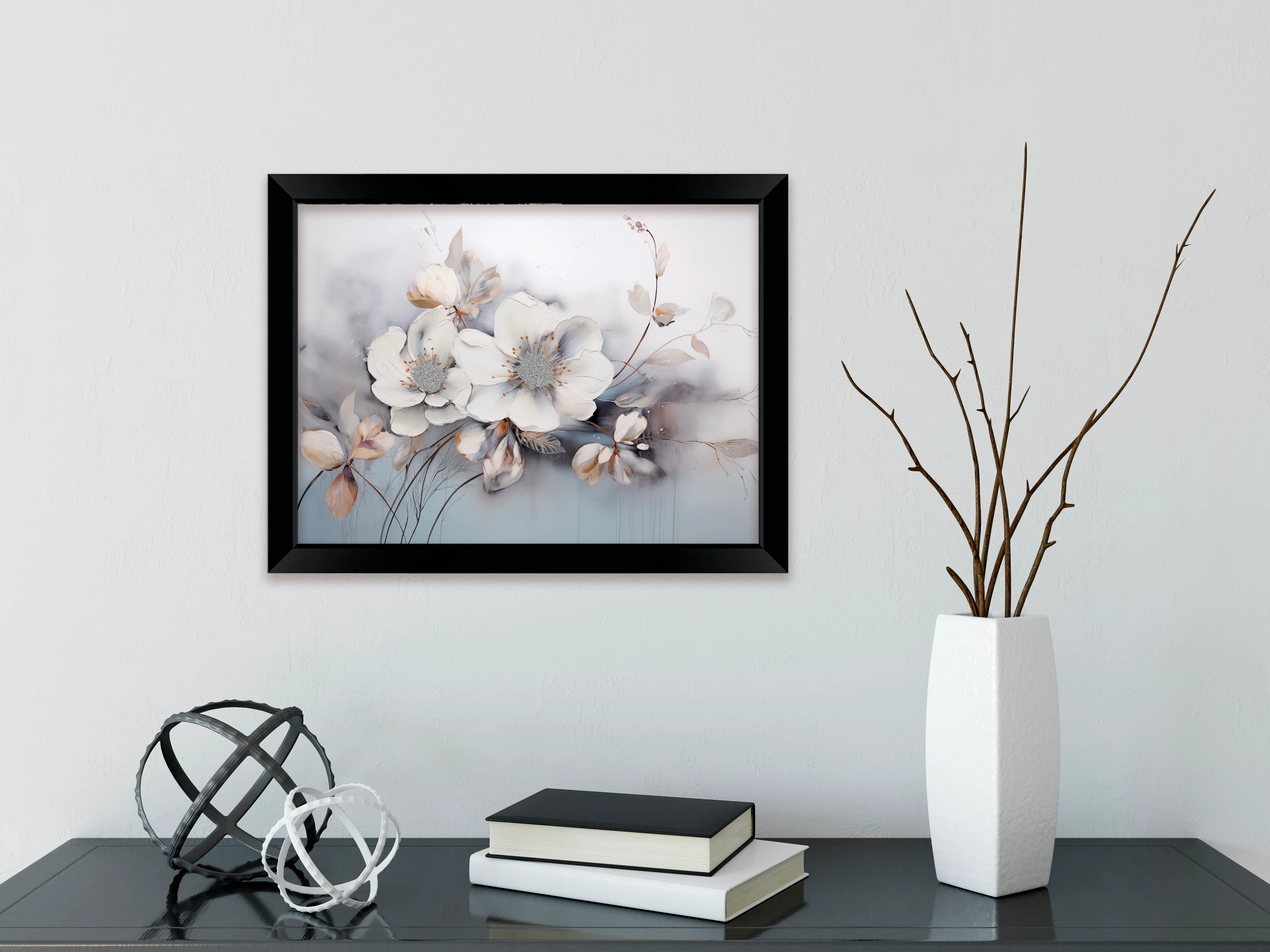 Wandbild 30 x 40 cm Crystel Flowers III 
