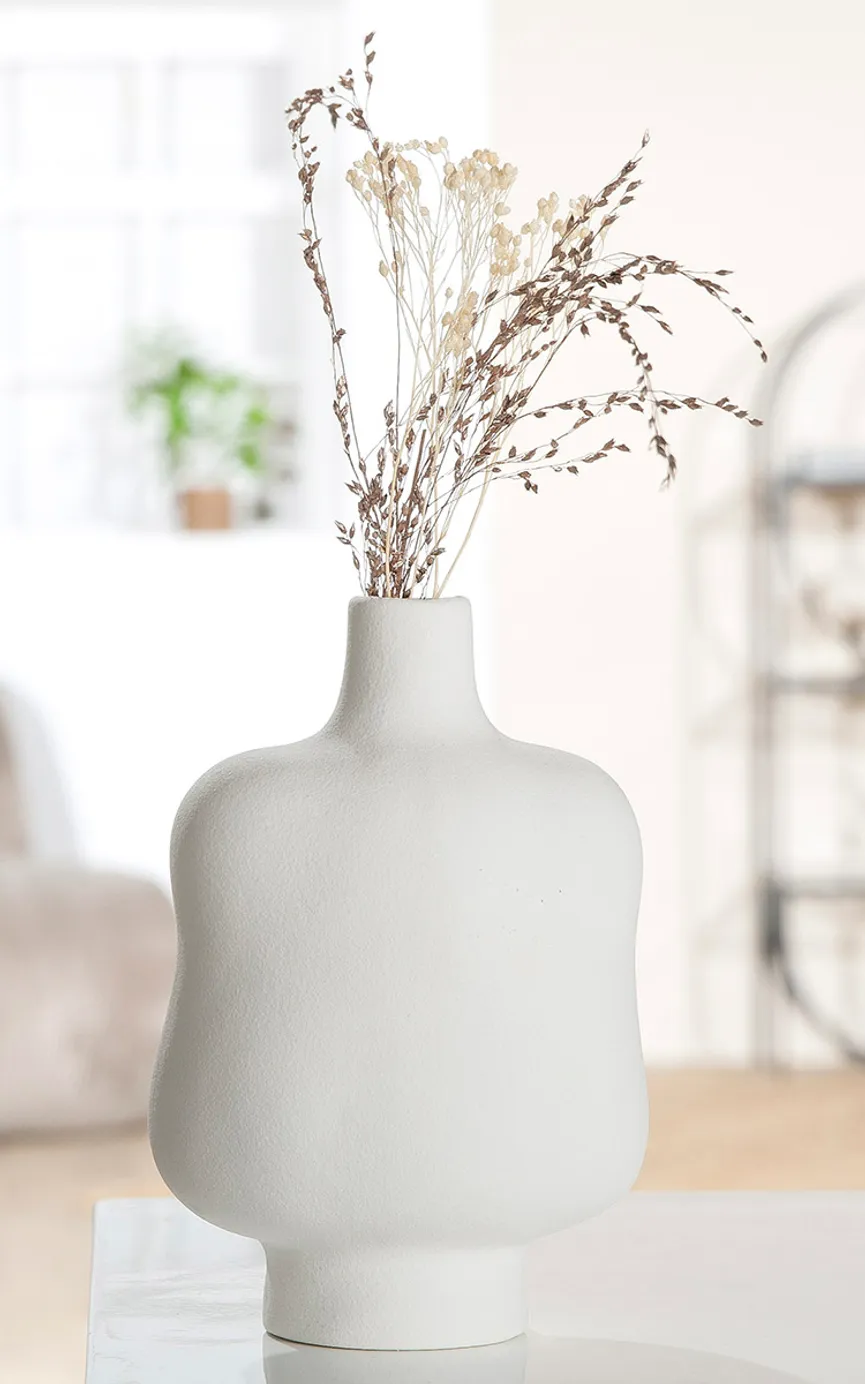 Vase "Organico" M weiß milieu