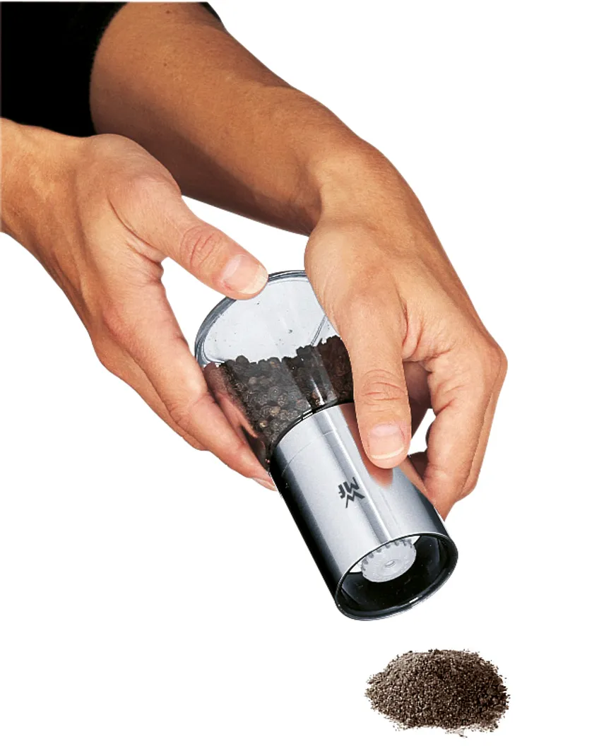 Gewürzmühle unbefüllt Metall detail