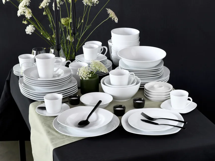 Frühstücksteller "Base" weiß milieu