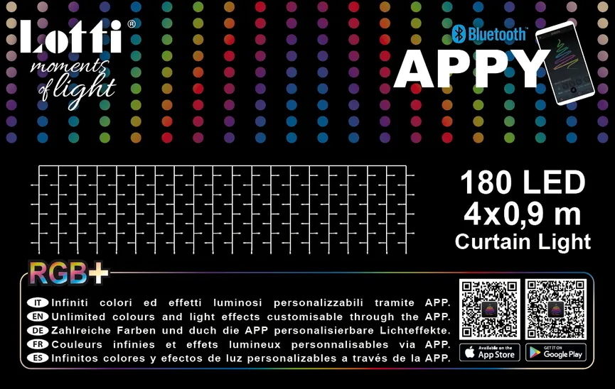 Lichtervorhang "Appy 180" detail