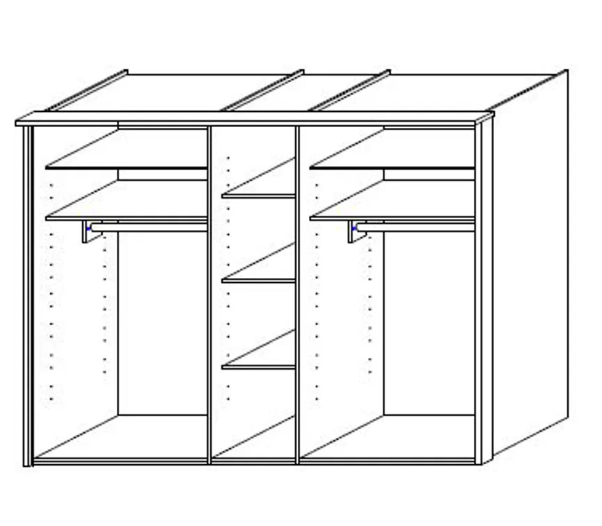 Drehtürenschrank 5-trg. detail