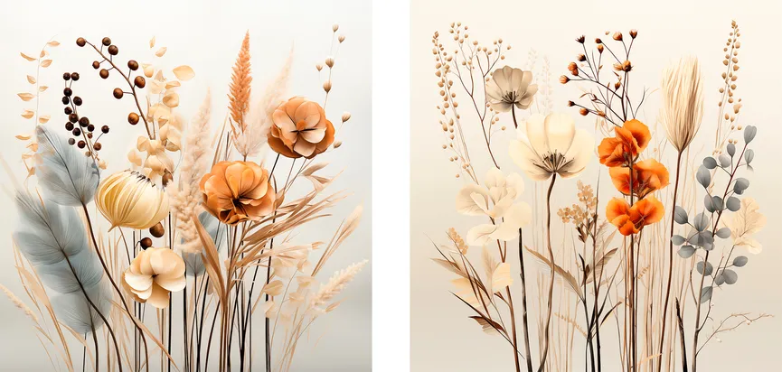 Glasbild "Boho Flowers III" hauptaufnahme