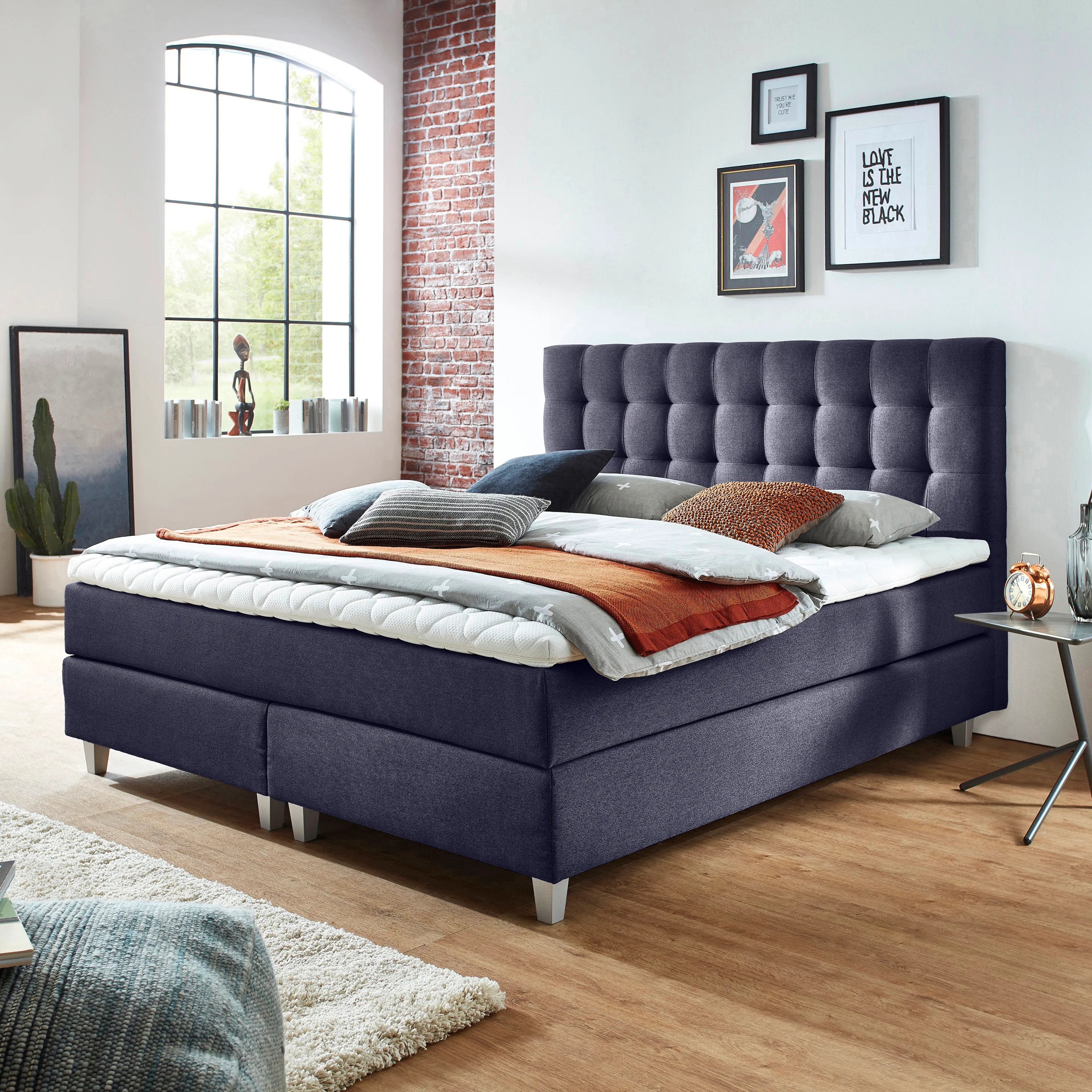 Boxspringbett  Lund 200 x 200 cm