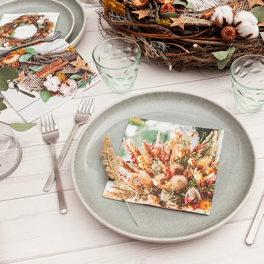 Serviette "Dried Flowers" milieu