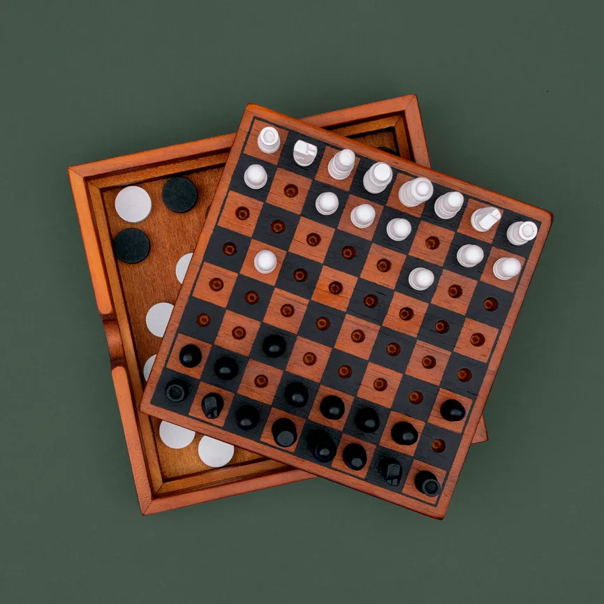 Schach und Dame milieu