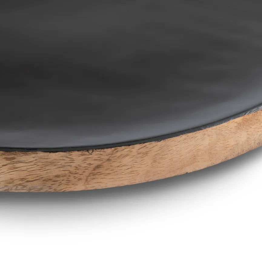 Holzplatte rund schwarz material_farbe