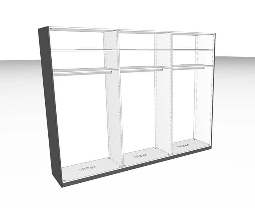 Drehtürenschrank 6-trg. detail