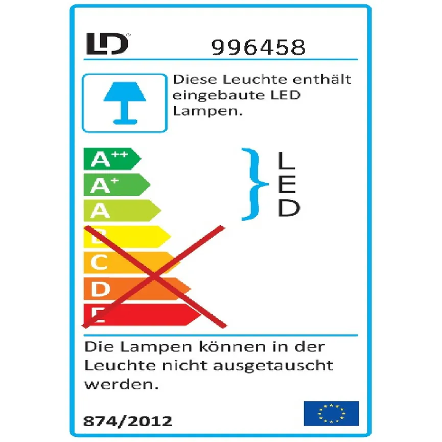 Deckenleuchte "Flat" energielabel