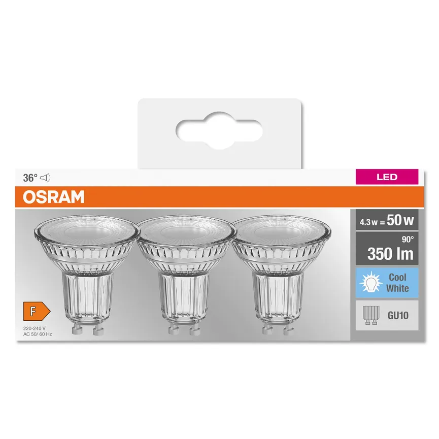 GU10/4,3W LED Strahler 3er detail