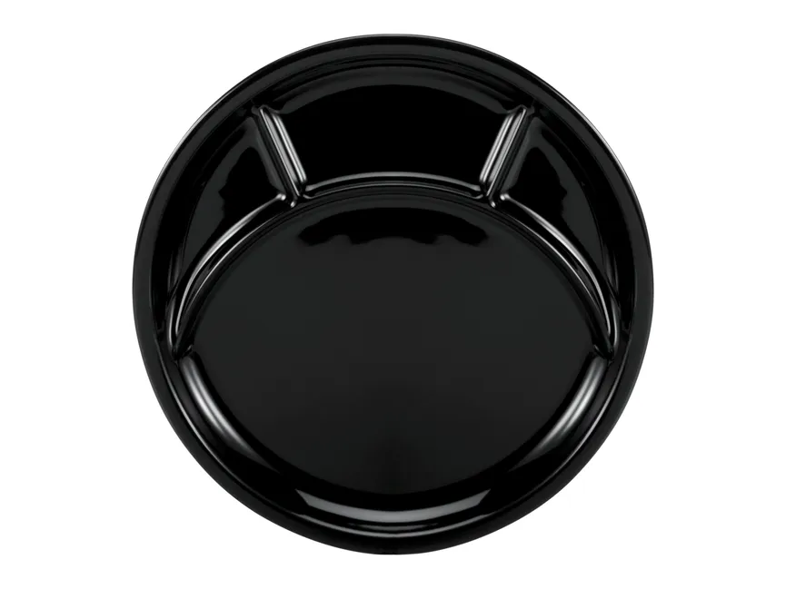 Fondueteller schwarz Porzellan hauptaufnahme