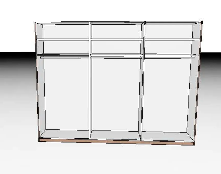 Drehtürenschrank 6-trg. detail