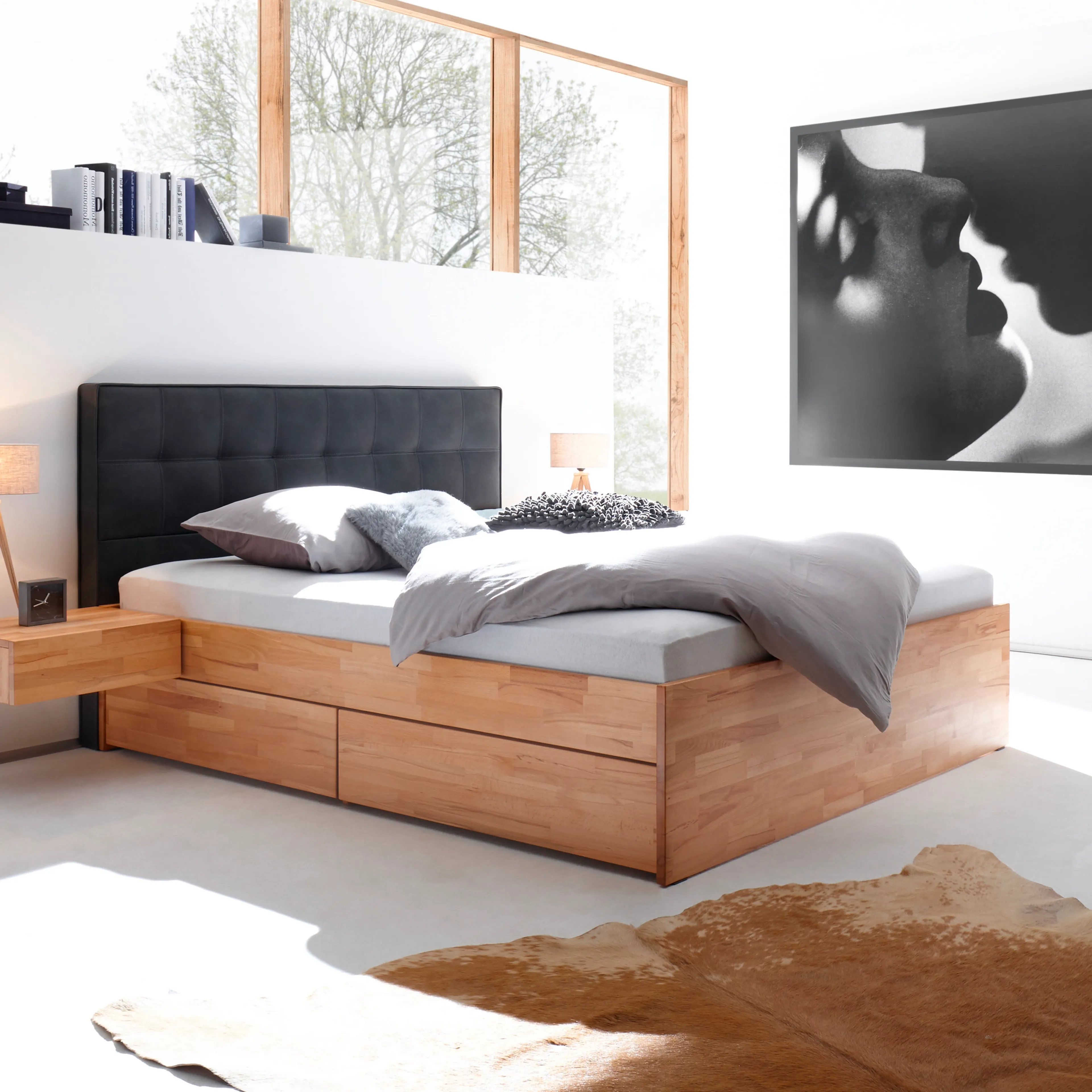 Massivholzbett Otello 180 x 200 cm