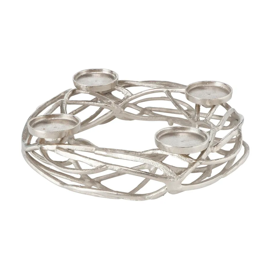 Kerzenhalter "Ringval" silber hauptaufnahme