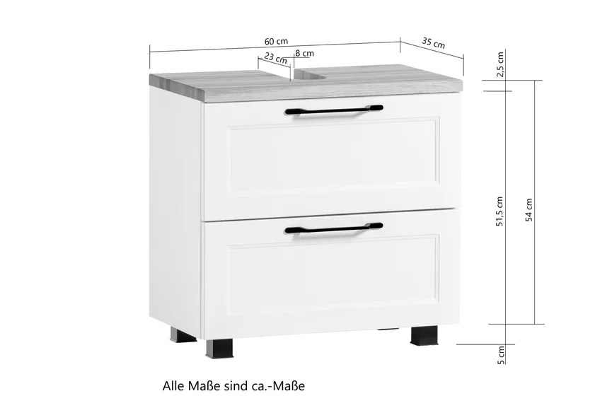Waschbeckenunterschrank detail