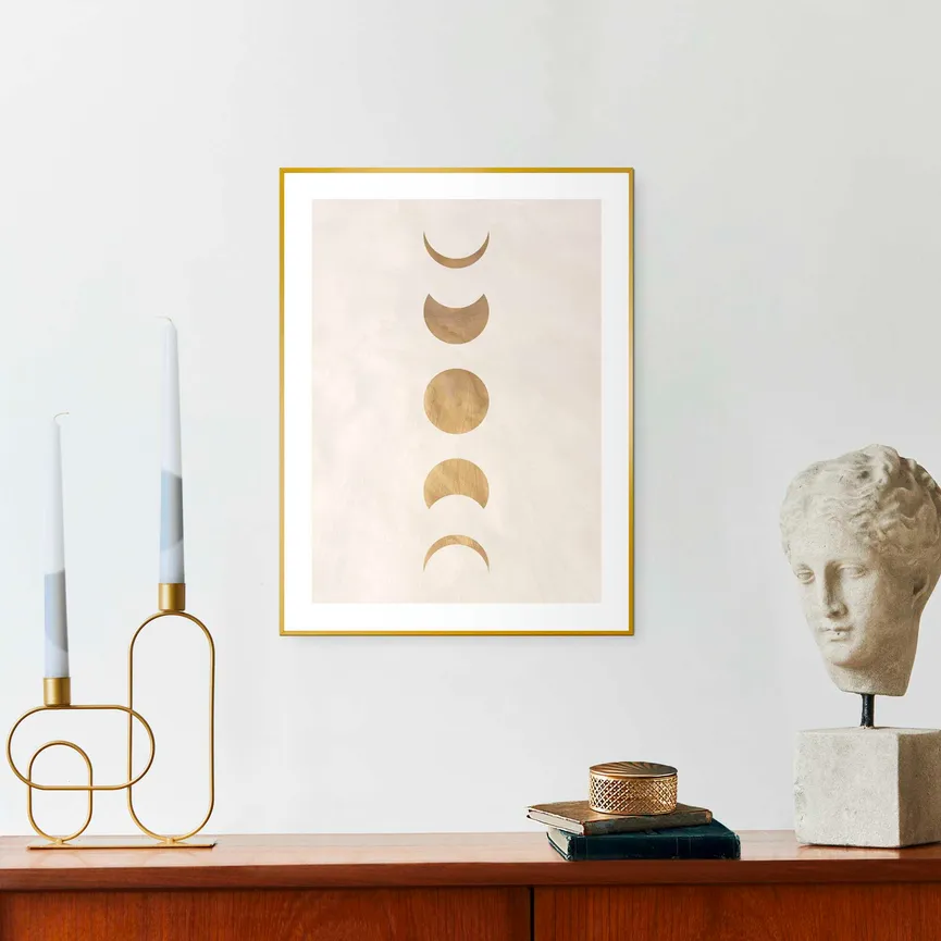 Bild gerahmt "Moonphases" milieu