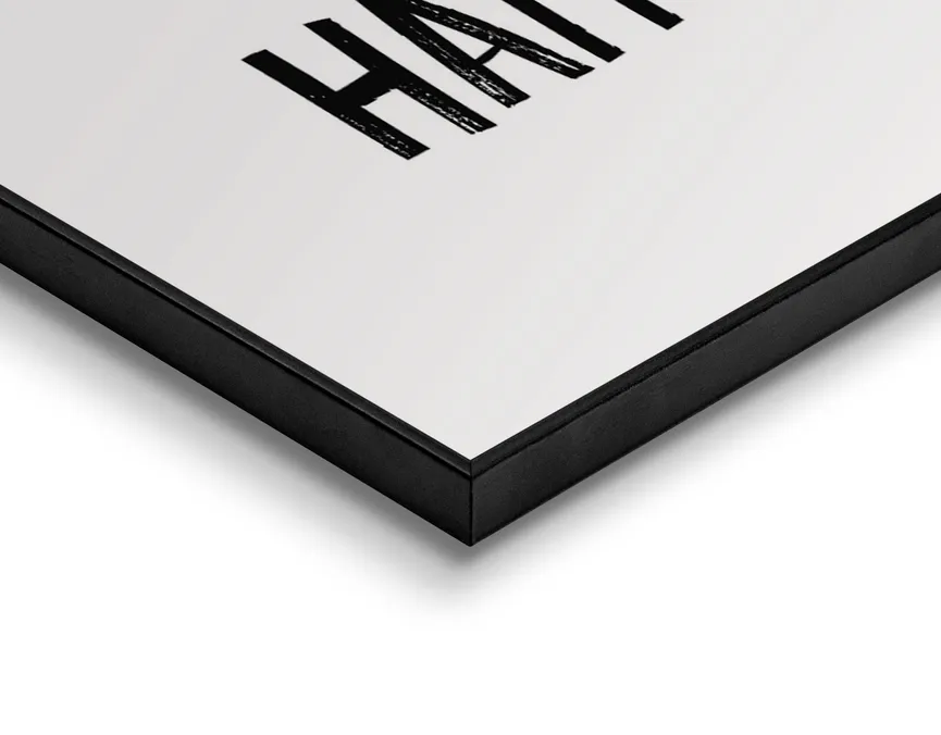 Bild gerahmt "Think Happy" detail