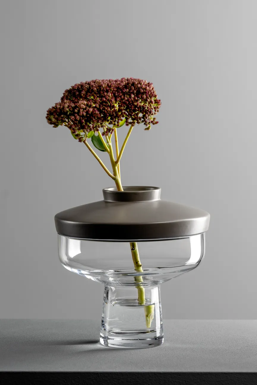 Vase "Riva" 2-tlg. grau milieu