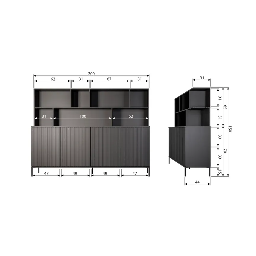 Wandschrank 4T/7F detail