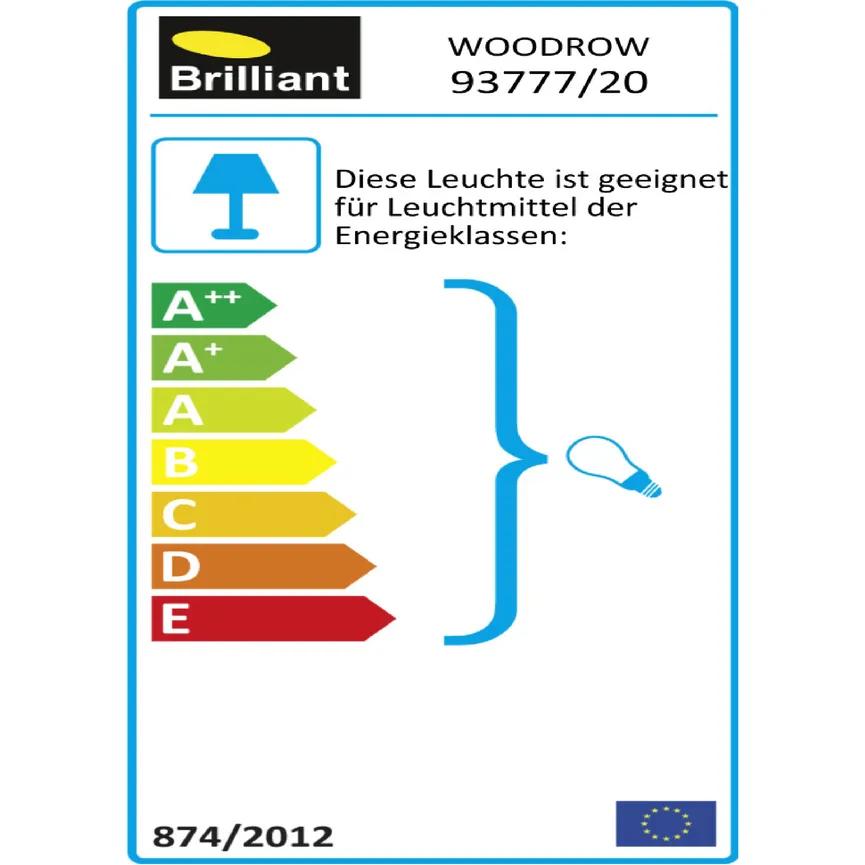 Pendelleuchte "Woodrow" energielabel