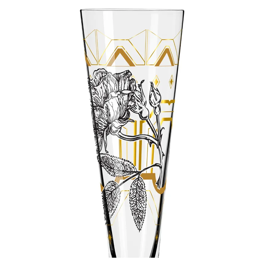 Champagnerglas "Goldnacht" detail