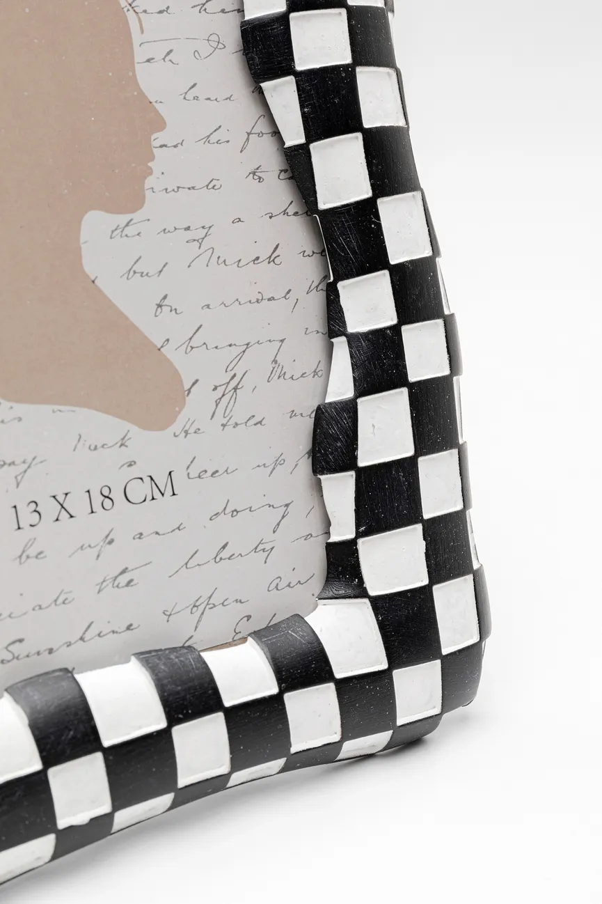 Bilderrahmen "Checker" schwarz detail