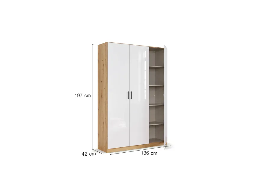 Schrank 3T/H197/Hochglanz detail