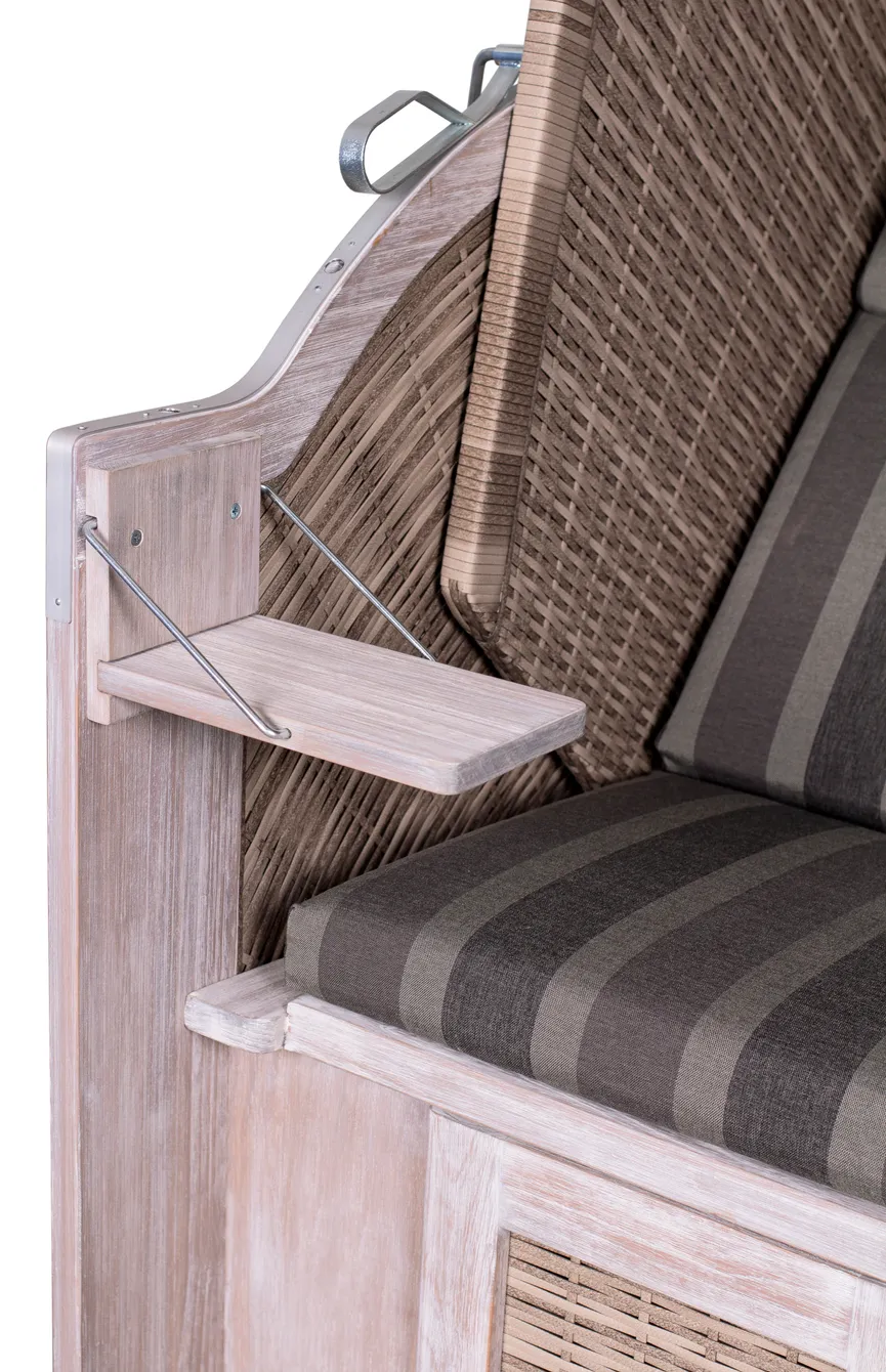 ** Strandkorb Weiß Kubu detail