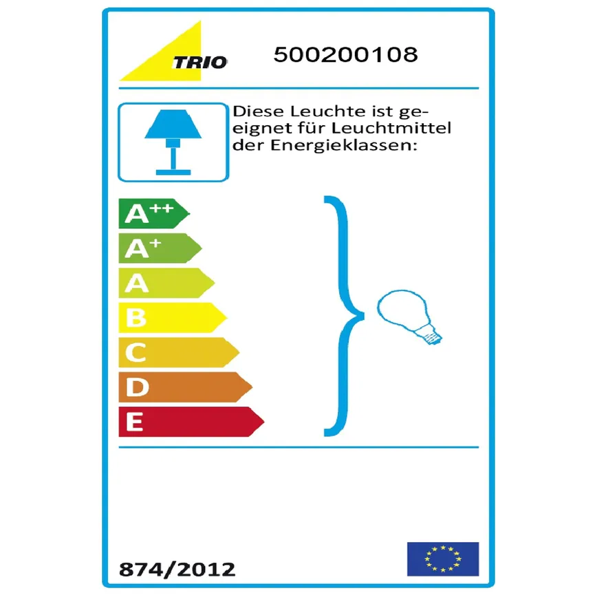 Tischleuchte "Paris II" energielabel