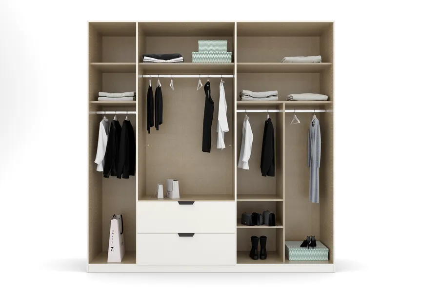 Drehtürenschrank 5-trg. detail